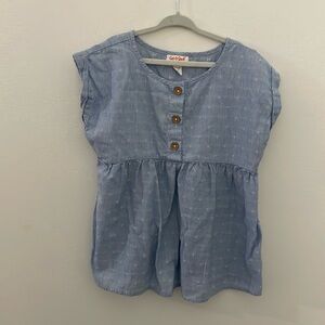 Cat & Jack Short Sleeve Woven Top Girls Size Medium (7/8)